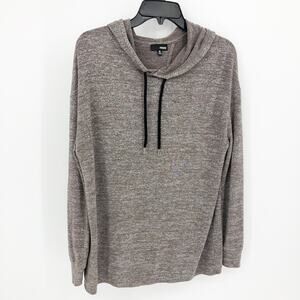 Wilfred Free Women's Open Back Hoodie XS Taupe Drape Stretch Knit Sweater